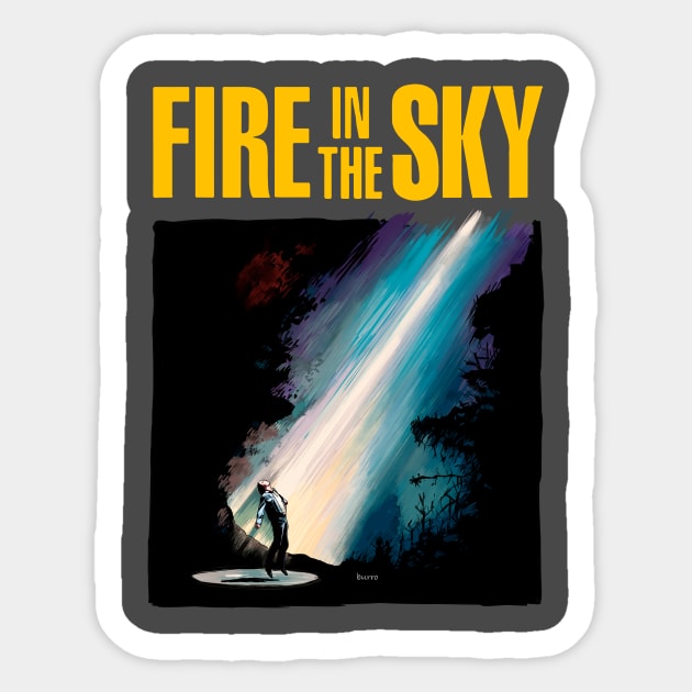 Fire in the Sky illustration Sticker by burrotees